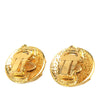 Secondhand Chanel CC Gold Plated Round Clip on Earrings