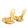 Secondhand Chanel CC Gold Plated Round Clip on Earrings