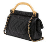 Chanel Small Quilted Calfskin Lady Handle Clutch With Chain Secondhand