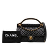 Chanel Small Quilted Calfskin Lady Handle Clutch With Chain Secondhand