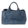 Prada Denim Canapa Logo Tote Secondhand