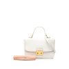 Miu Miu Goatskin Madras Push Lock Top Handle Satchel Secondhand