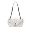 Saint Laurent Medium Chevron Calfskin Monogram Envelope Bag Secondhand
