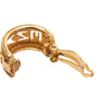 Chanel Gold Plated Cut Out Logo Half Hoop Clip On Earrings Secondhand