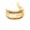 Chanel Gold Plated Cut Out Logo Half Hoop Clip On Earrings Secondhand