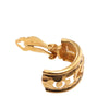 Chanel Gold Plated Cut Out Logo Half Hoop Clip On Earrings Secondhand