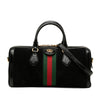 Secondhand Gucci Medium Suede Web Ophidia Top Handle Bag