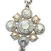 Chanel CC Silver Plated Crystal Cluster Pendant Necklace Secondhand