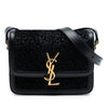 Saint Laurent Small Velvet Solferino Satchel In Box Secondhand