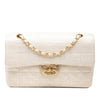 Chanel New Travel Line Medium Metallic Nylon Single Flap Secondhand