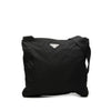 Prada Saffiano Trimmed Tessuto Zip Top Crossbody Secondhand