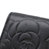 Secondhand Chanel CC Embossed Leather Camellia Card Holder