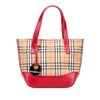 Burberry Haymarket Check Canvas Handbag Secondhand