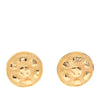 Dior Gold Plated Round Clip On Earrings Secondhand