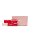 Miu Miu Croc Embossed Patent Wallet On Chain Secondhand