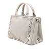 Prada Small Denim Canapa Bijoux and Grommet Satchel Secondhand