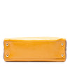 Prada Bicolor Saffiano Vernice Pyramid Frame Handbag Secondhand