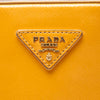 Prada Bicolor Saffiano Vernice Pyramid Frame Handbag Secondhand