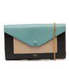 Celine Tricolor Leather Pocket Envelope Wallet On Chain Secondhand