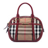 Secondhand Burberry Small Leather Trimmed House Check Canvas Bridle Orchard Satchel