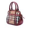 Secondhand Burberry Small Leather Trimmed House Check Canvas Bridle Orchard Satchel