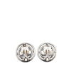 Chanel CC Brass Round Wheel Clip On Earrings Secondhand