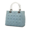 Secondhand Dior Medium Denim Cannage Acrylic Handles Lady Dior
