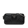 Prada Mini Soft Calf Impunture Diagramme Double Zip Crossbody Secondhand