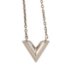 Louis Vuitton Silver Plated Essential V Supple Necklace Secondhand