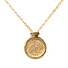 Secondhand Dior Gold Plated Enamel Strass Logo Pendant Necklace