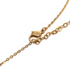 Secondhand Dior Gold Plated Enamel Strass Logo Pendant Necklace