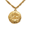Chanel Gold Plated CC Coin Pendant Necklace Secondhand
