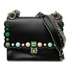 Fendi Mini Scalloped Leather and Acrylic Studs Kan I Crossbody Secondhand