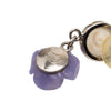 Secondhand Chanel CC Brass and Resin Camellia Drop Push Back Earrings