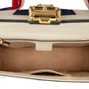 Gucci Small Studded and Pearl Embellished Calfskin Web Sylvie Satchel Secondhand