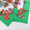 Hermès Carré 90 "Les Rubans du Cheval" 100% Silk Scarf in Green Secondhand