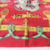 Hermès Carré 90 "Ferronnerie" Silk handkerchief in Red Secondhand