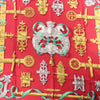 Hermès Carré 90 "Ferronnerie" Silk handkerchief in Red Secondhand