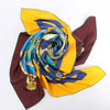 Secondhand Hermès Carré 140 "Eperon d'Or" Silk handkerchief in Blue x Brown