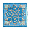 Hermès Carré 70 "Couronnes Crown" Silk handkerchief in Blue Secondhand