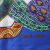 Hermès Carré 90 "Art des Steppes" Silk handkerchief in Blue Secondhand