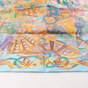 Hermès Carré 90 "AU FIL DU CARRE" Silk handkerchief in Multicolor Secondhand
