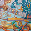 Hermès Carré 90 "AU FIL DU CARRE" Silk handkerchief in Multicolor Secondhand