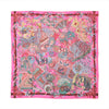 Hermès Carré 90 " AU FIL DU CARRE" Silk handkerchief in Pink Secondhand