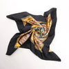 Hermès Carré 90 "Au Son du Tam Tam" Silk handkerchief in Black Secondhand