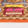 Hermès Carré 90 "BEAUTE COMPOSEE" Silk handkerchief in Orange Secondhand