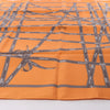 Secondhand Hermès Carré 90 "Bolduc Ribbon" Silk handkerchief in Orange