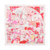 Hermès Carré 90 "CA DECOIFFE" Silk handkerchief in Pink Secondhand