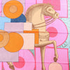 Secondhand Hermès Carré 90 "CAVALIER EN FORMES" Silk handkerchief in Blue x Pink