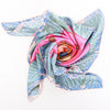 Secondhand Hermès Carré 90 "CAVALIER EN FORMES" Silk handkerchief in Blue x Pink